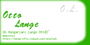 otto lange business card